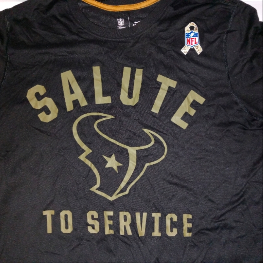 LG Black/Brown "Houston Texans Salute To Service" Nike Dri-Fit
